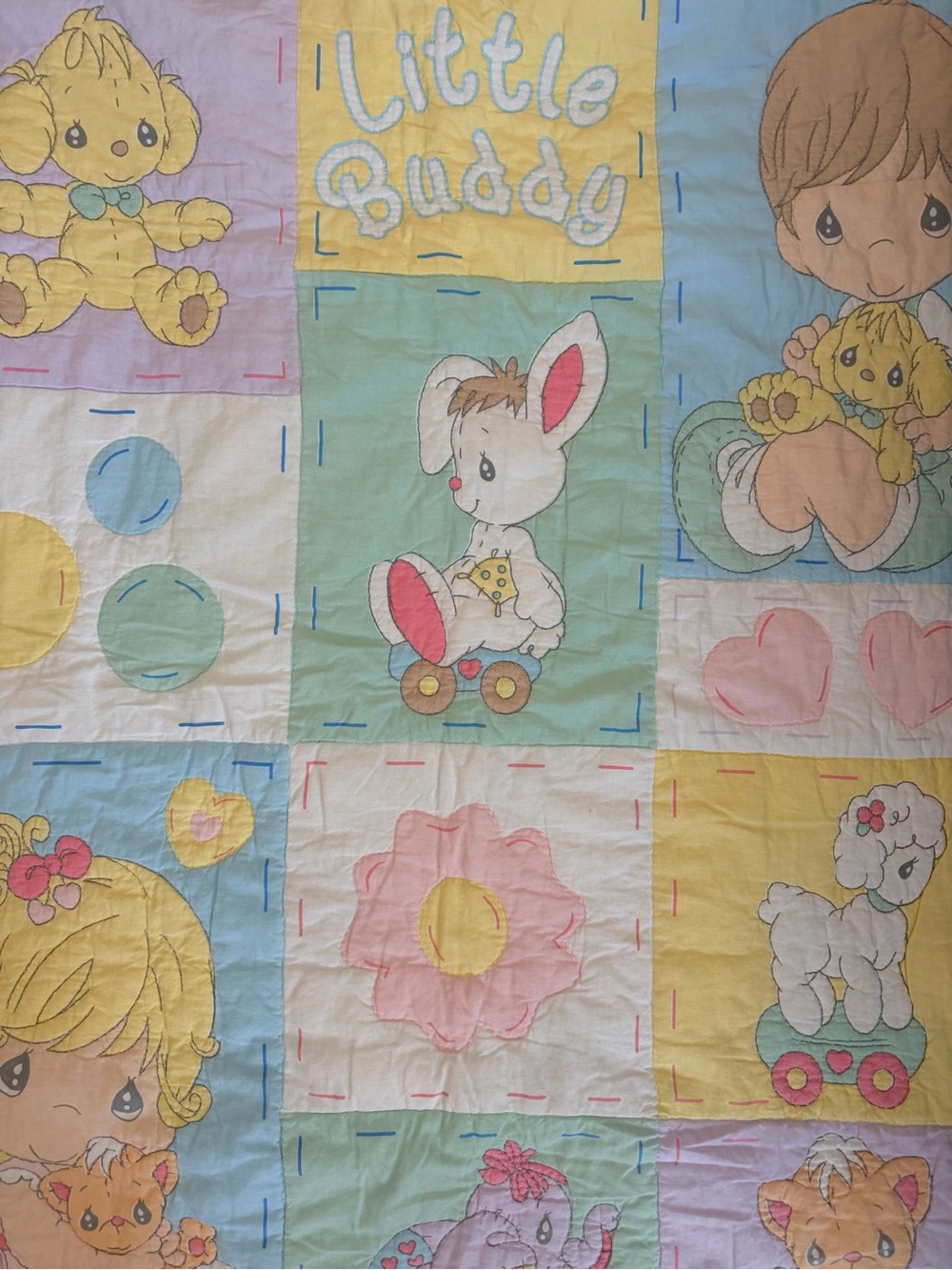 Vintage precious moments crib blanket
